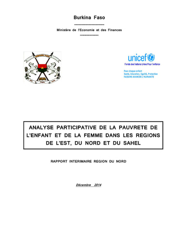 658 Min Econo 2014  Analyse particip  régions Est du Nord et du Sahel BF Nord
