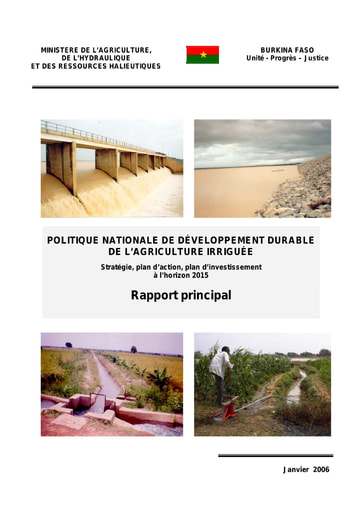361 Min Agriculture 2006 Politiq  nationale  dévelop durable  2015 BF