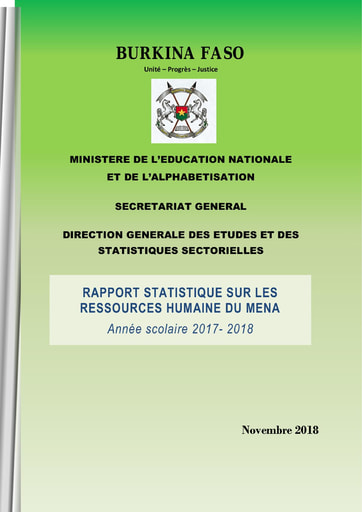 692 Min Educa 2018  Rapport statistique Resso  humaine MENA  2017 2018 BF